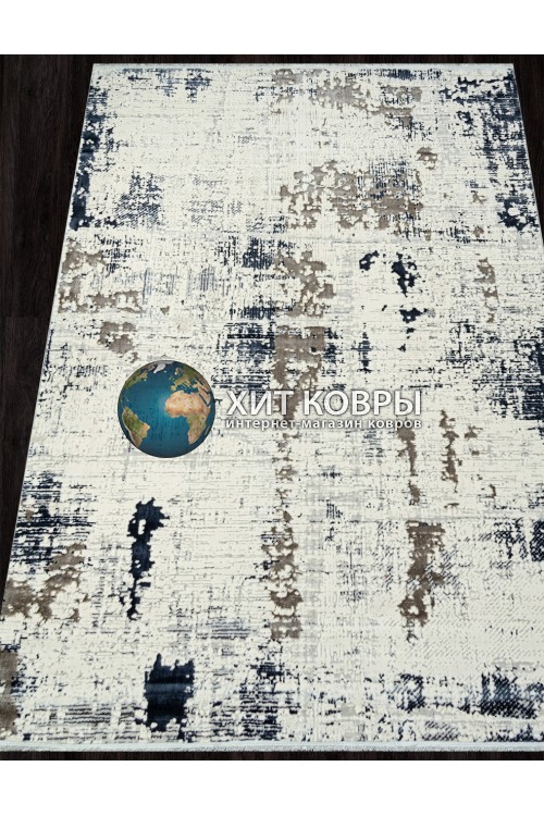 Турецкий ковер Pompei 2023 Крем-голубой